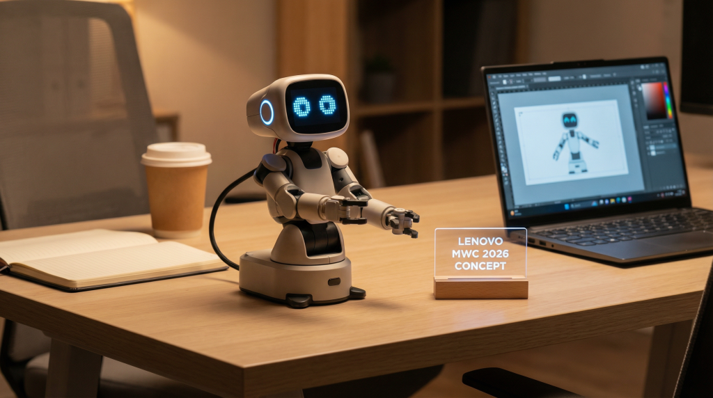 Lenovo Unveils Desktop Robotic Arm with Puppy Dog Eyes at MWC 2026